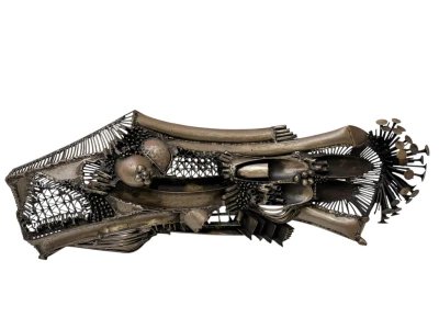 Brutalist Patinated Metal Abstract Sculpture by Frans de Boer Lichtveld, 1964